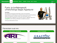 Tablet Screenshot of kinesiopiste.fi